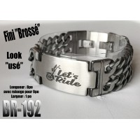 Br-192, Let's Ride bracelet ,  stainless steel 